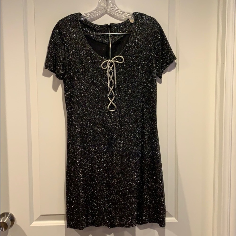 Vintage Silver-Black Minidress
